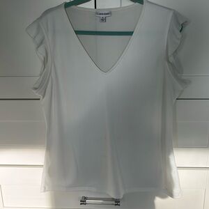 Off white capped blouse